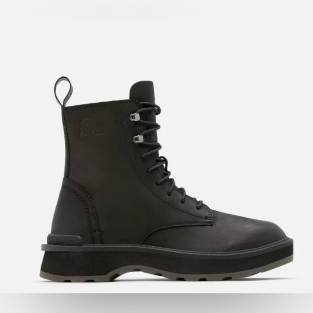 Sorel Women’s Suede Waterproof Hi Line Lace Up Boot in Jet Black Size 6 New - Picture 2 of 15